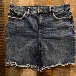 Chico's Blue Slimming Girlfriend Shorts